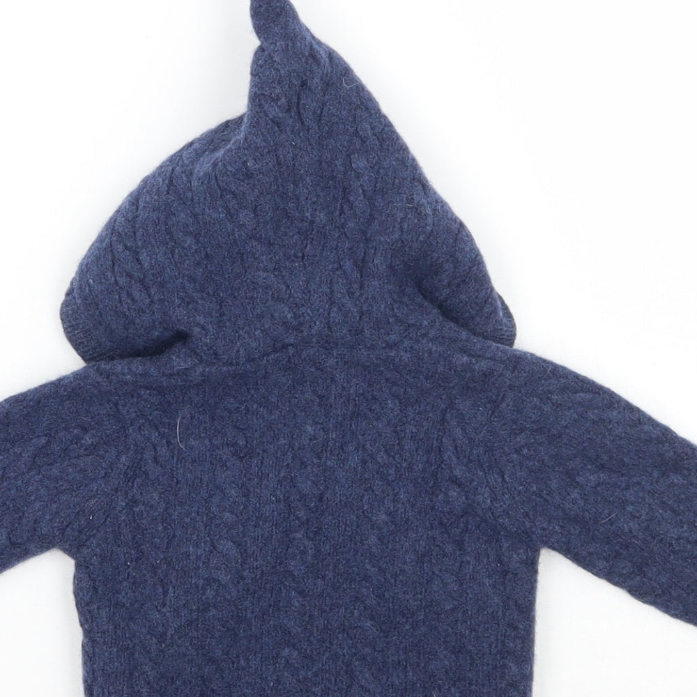 JoJo Maman Bébé Boys Blue   Cardigan Jumper Size 0-3 Months