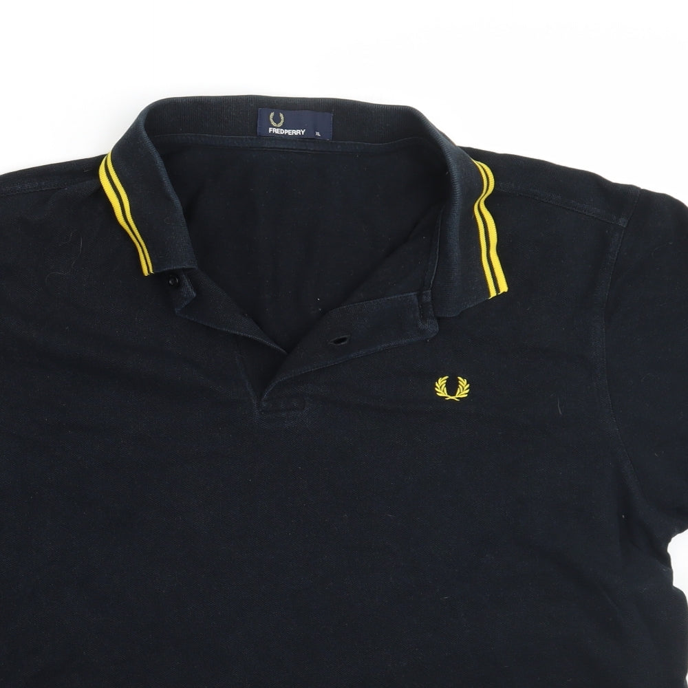 Fred Perry Mens Black    Polo Size XL