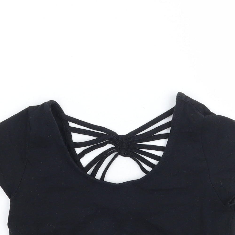 Primark Womens Black   Cropped T-Shirt Size 8