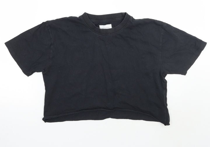 Topshop Womens Grey Basic T-Shirt Size XS