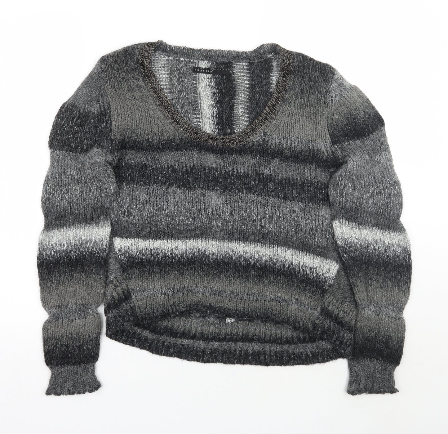 Crafted Womens Grey   Pullover Jumper Size 12