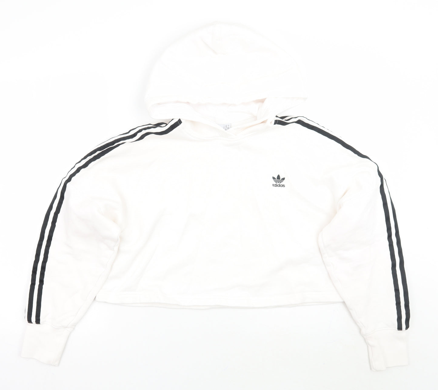 adidas Womens White   Pullover Hoodie Size 10