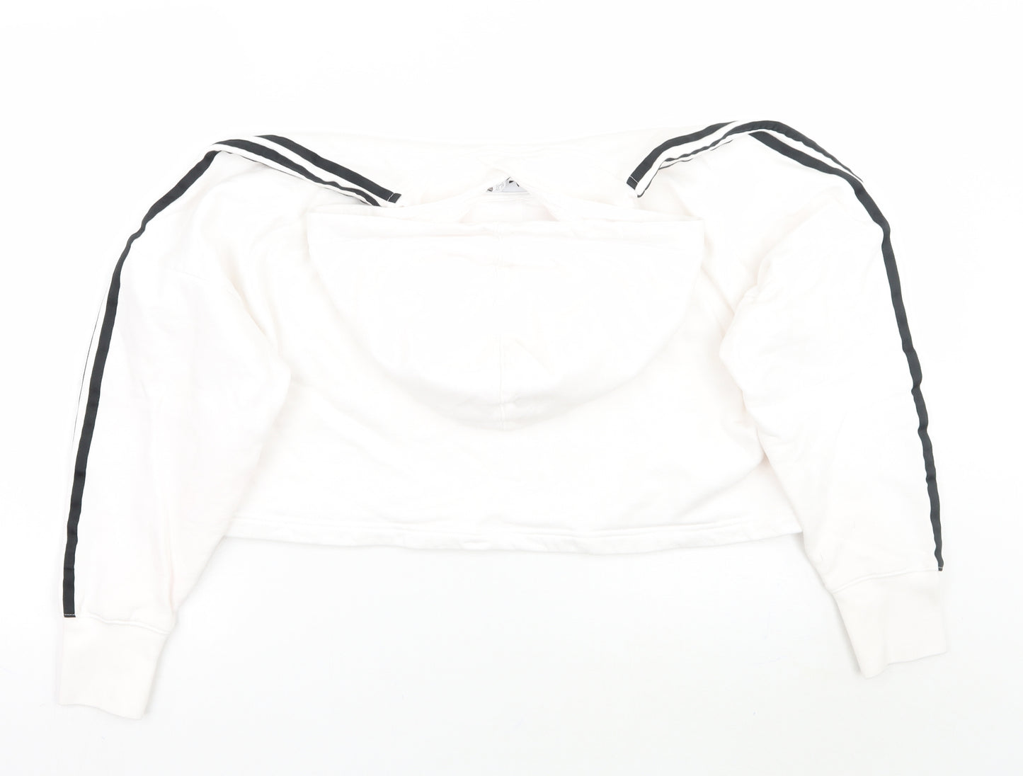 adidas Womens White   Pullover Hoodie Size 10