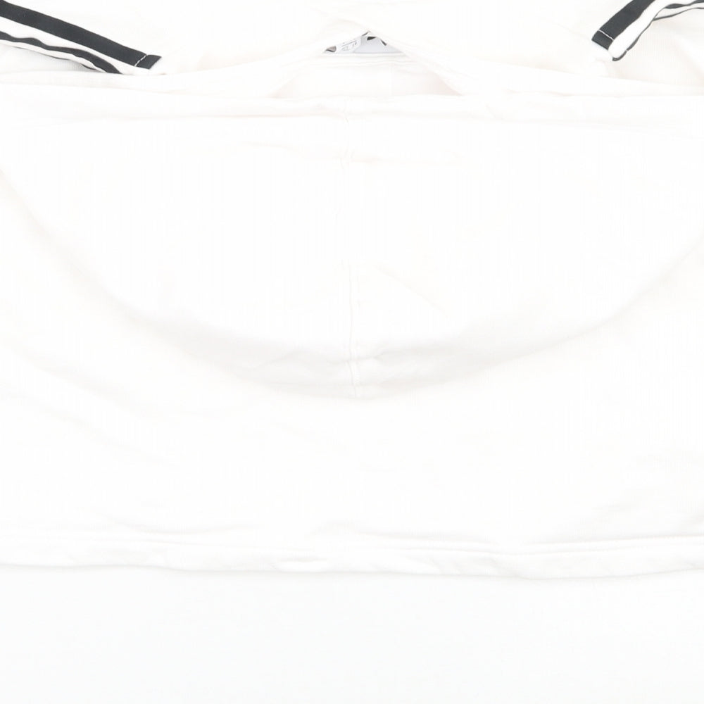 adidas Womens White   Pullover Hoodie Size 10
