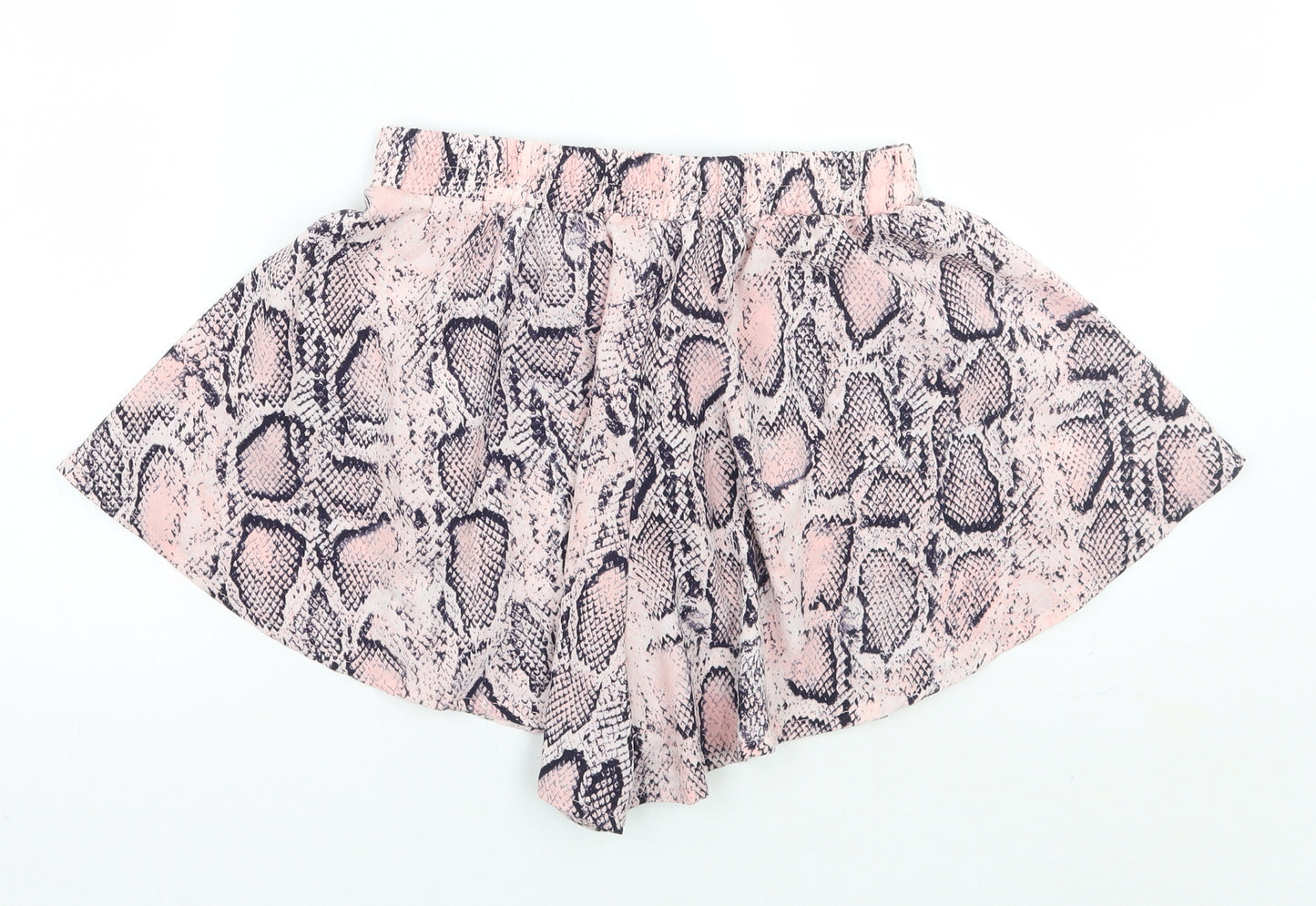 PRETTYLITTLETHING Womens Pink Animal Print  Bermuda Shorts Size 6