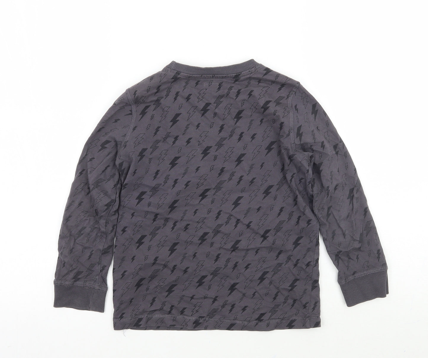 F&F Boys Grey Geometric  Basic T-Shirt Size 5-6 Years