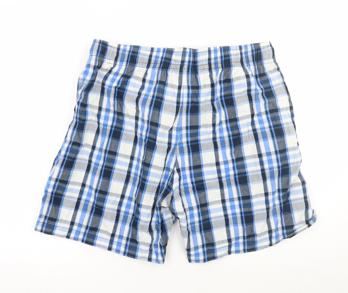 F&F Mens Blue Check  Bermuda Shorts Size XL