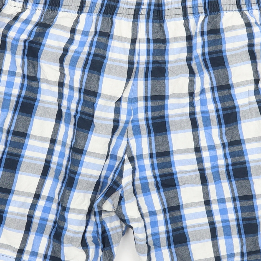 F&F Mens Blue Check  Bermuda Shorts Size XL