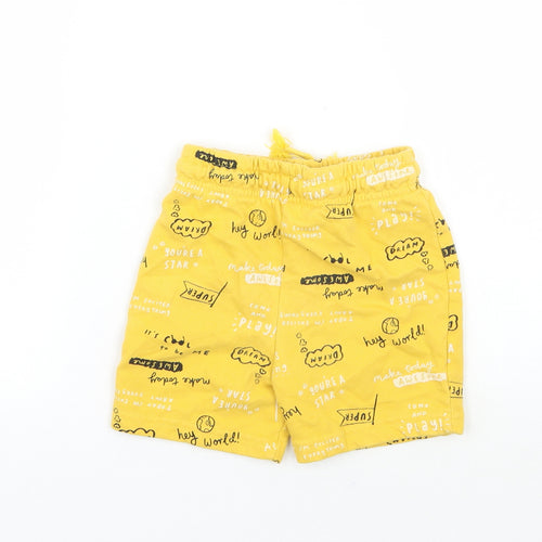George Boys Yellow   Sweat Shorts Size 3-4 Years