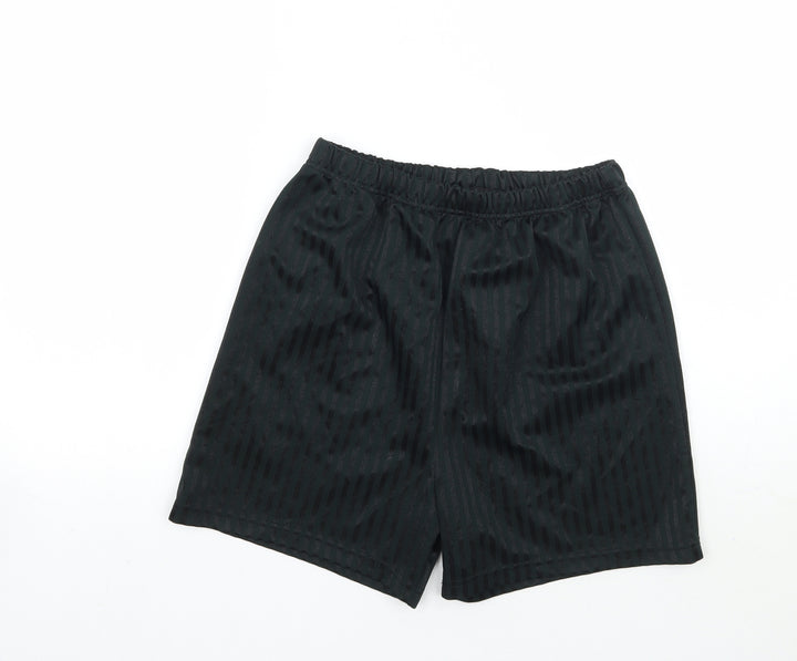 Buk ta Boys Black Striped Sweat Shorts Size 14 Years