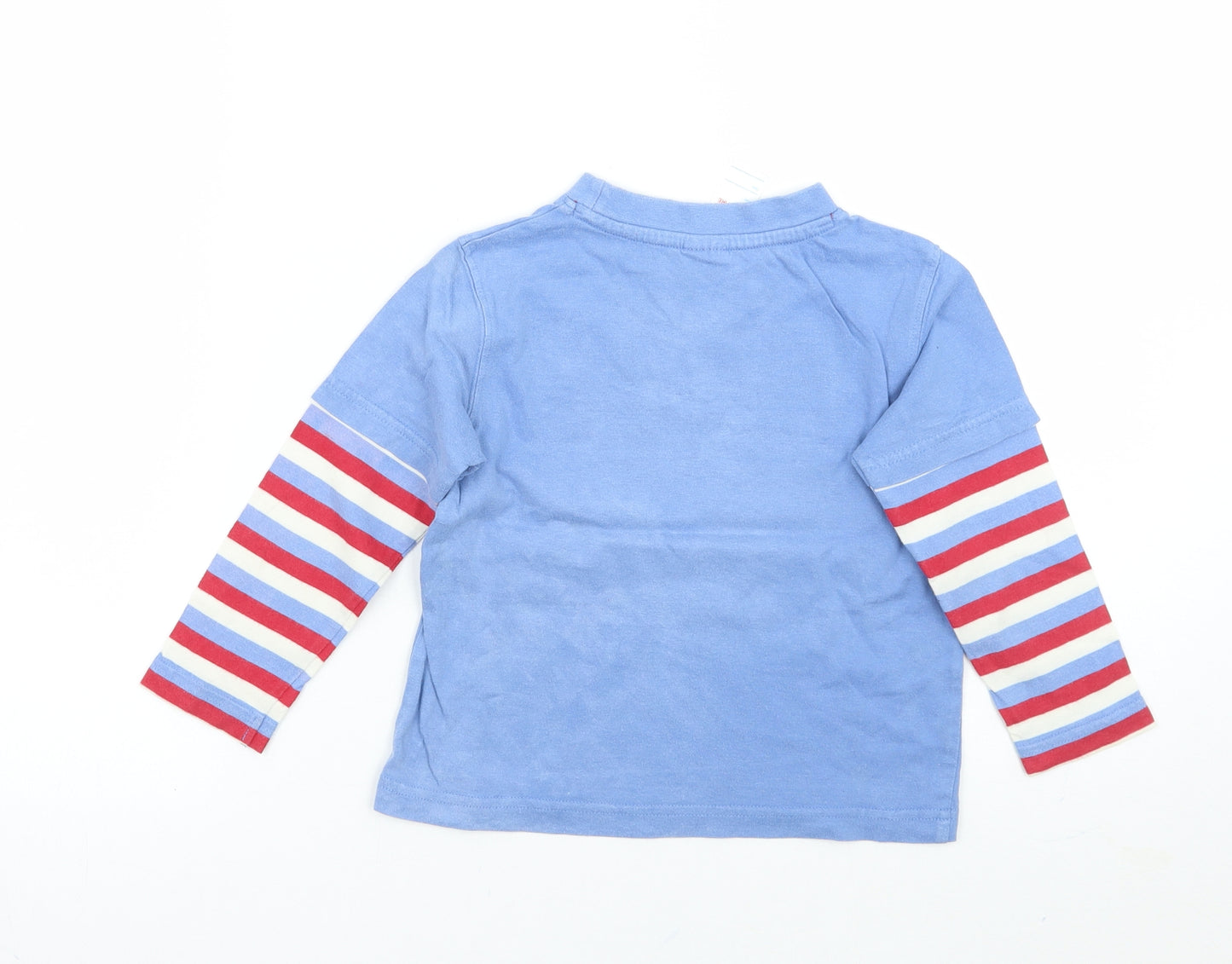 urban rascals Boys Blue Striped  Basic T-Shirt Size 2-3 Years