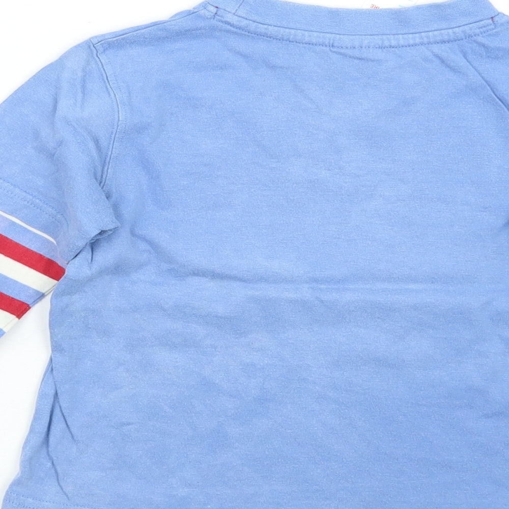 urban rascals Boys Blue Striped  Basic T-Shirt Size 2-3 Years