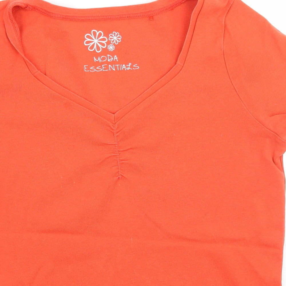 George Womens Orange   Basic T-Shirt Size 14