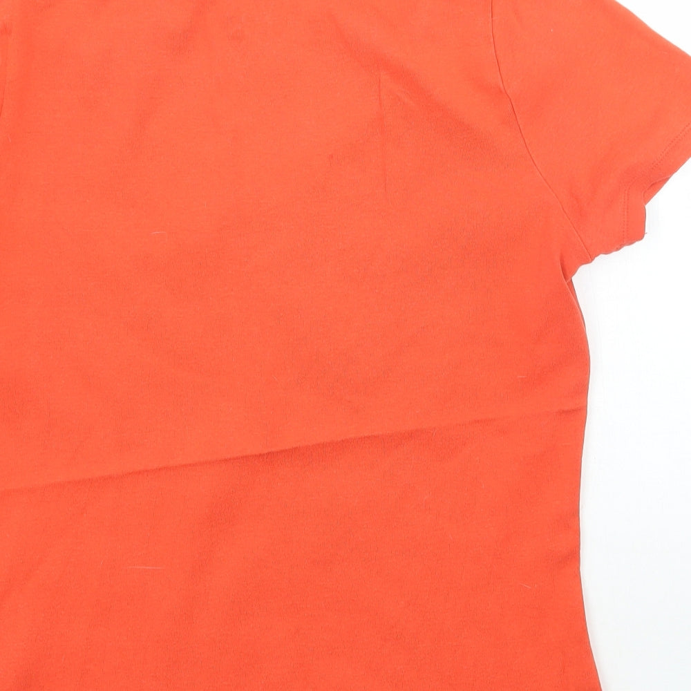 George Womens Orange   Basic T-Shirt Size 14