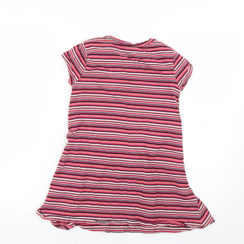 Matalan Girls Multicoloured Striped  Basic T-Shirt Size 9 Years