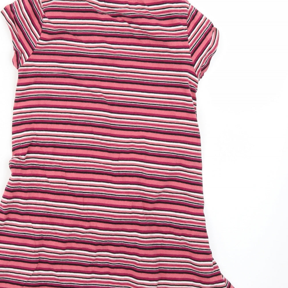 Matalan Girls Multicoloured Striped  Basic T-Shirt Size 9 Years