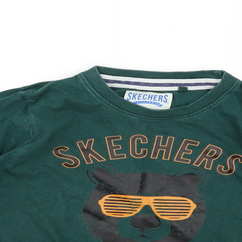 Skechers Boys Green   Basic T-Shirt Size 6-7 Years