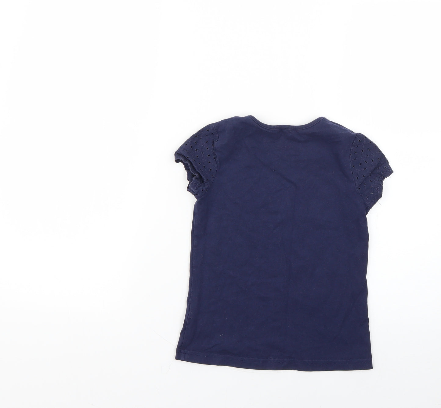 George Girls Blue   Basic T-Shirt Size 6-7 Years