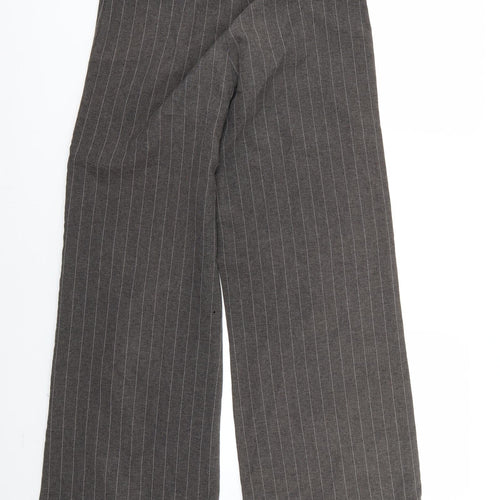 Preworn Womens Brown Striped  Trousers  Size 14 L30 in