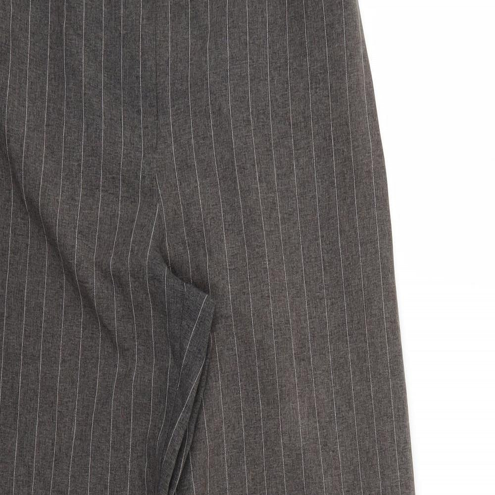 Preworn Womens Brown Striped  Trousers  Size 14 L30 in