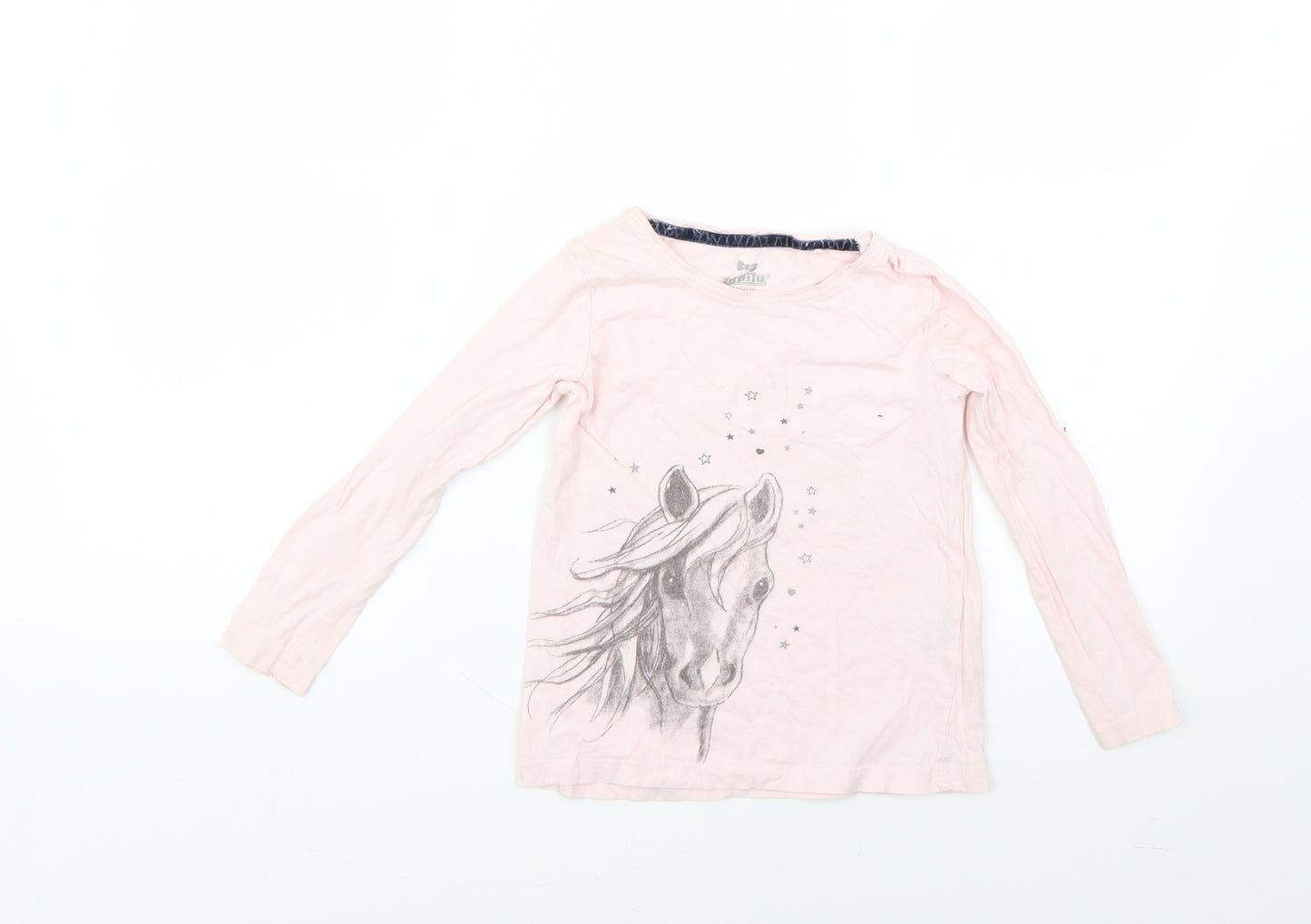 iupilu Girls Pink   Basic T-Shirt Size 5-6 Years
