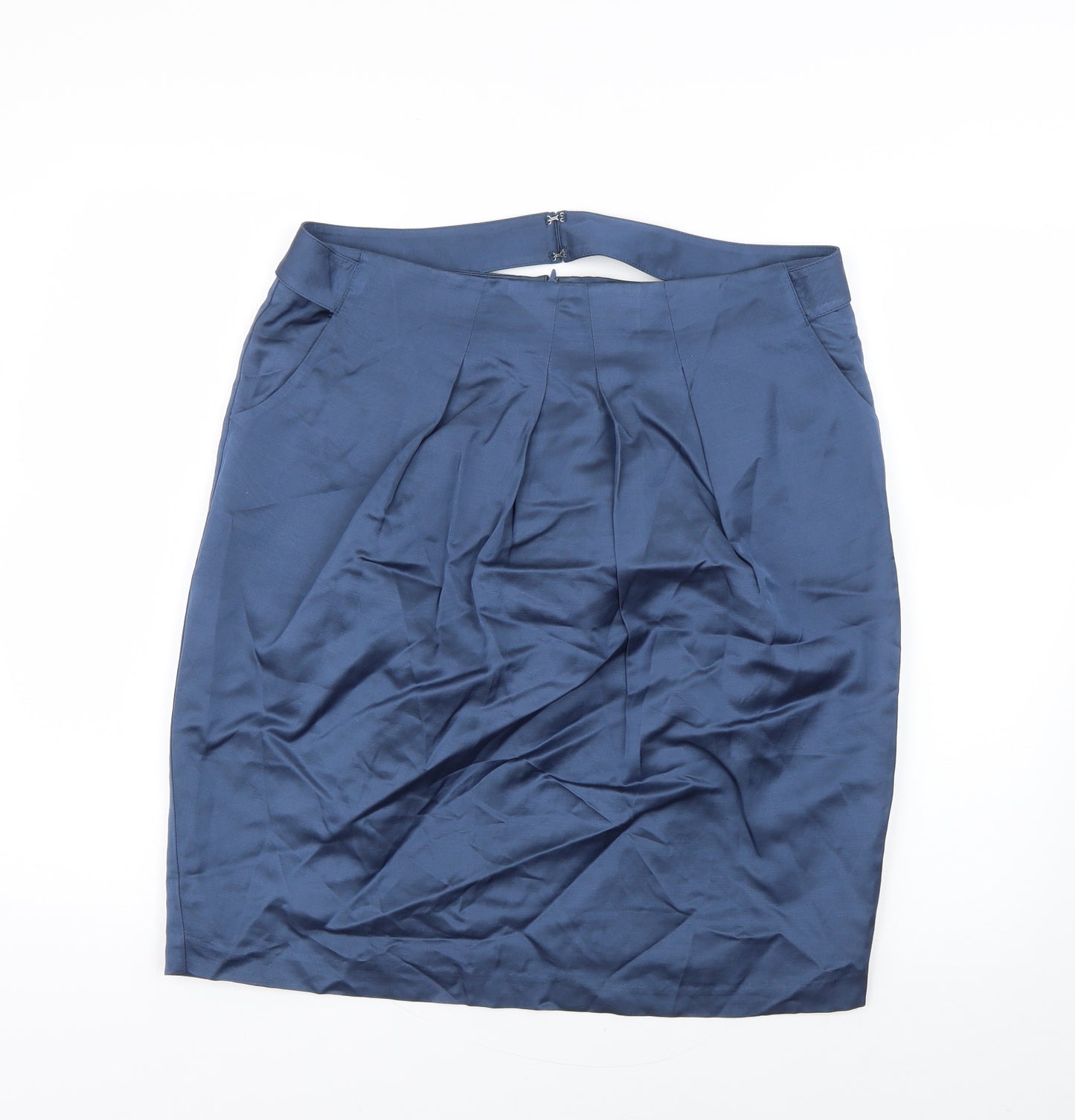 Marks and Spencer Womens Blue   Straight & Pencil Skirt Size 14