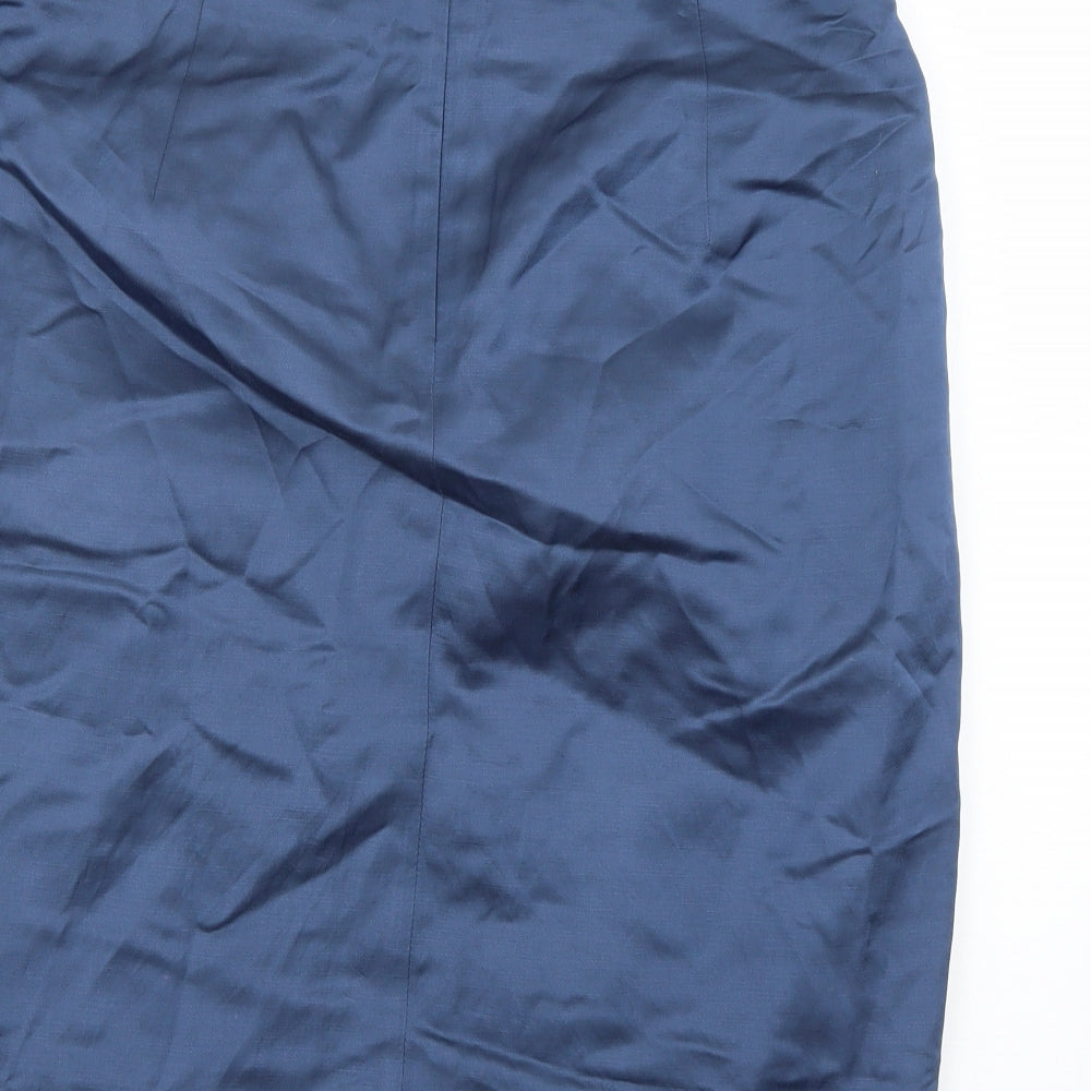 Marks and Spencer Womens Blue   Straight & Pencil Skirt Size 14