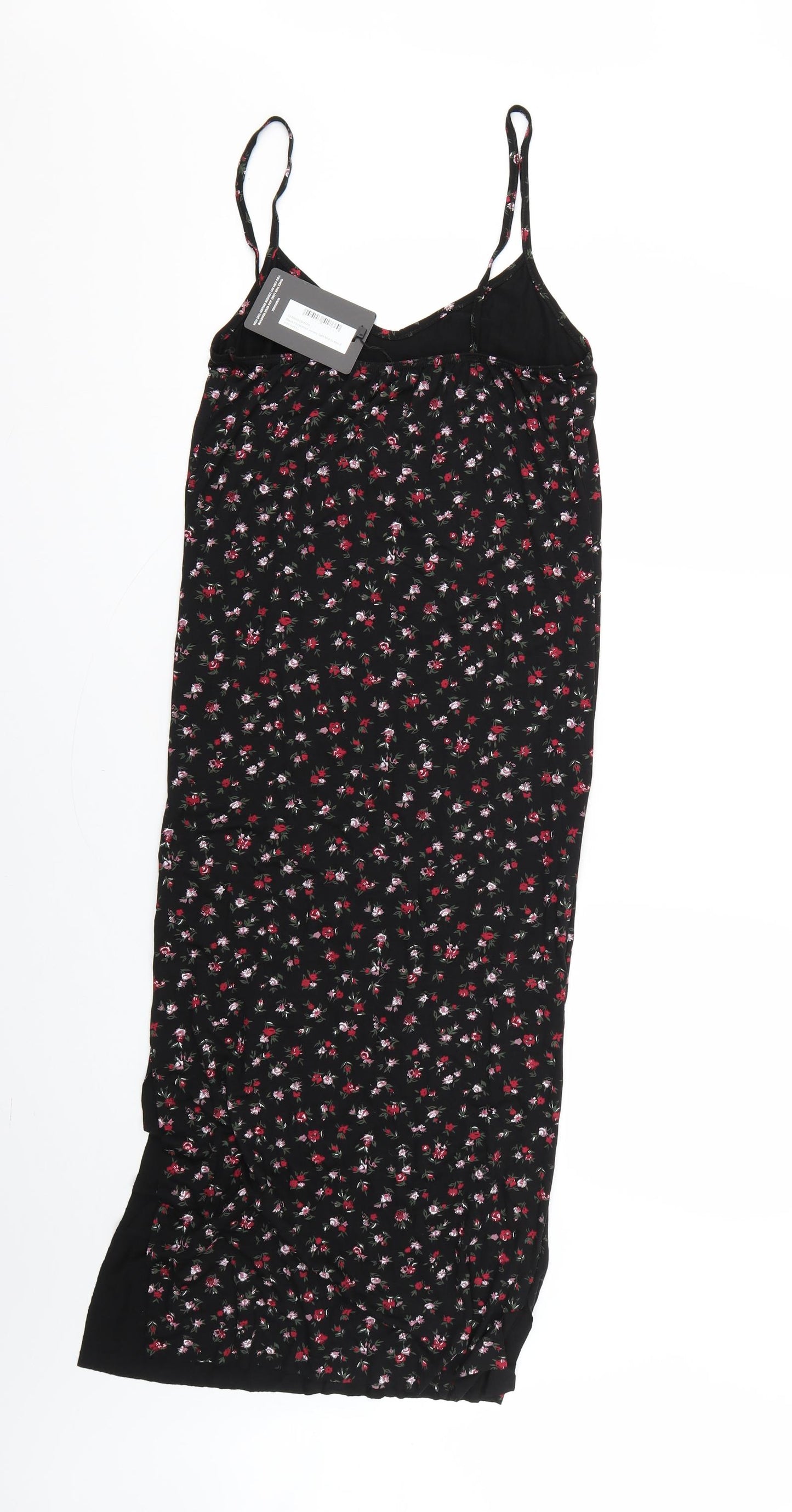 PRETTYLITTLETHING Womens Black Floral  Maxi  Size 8