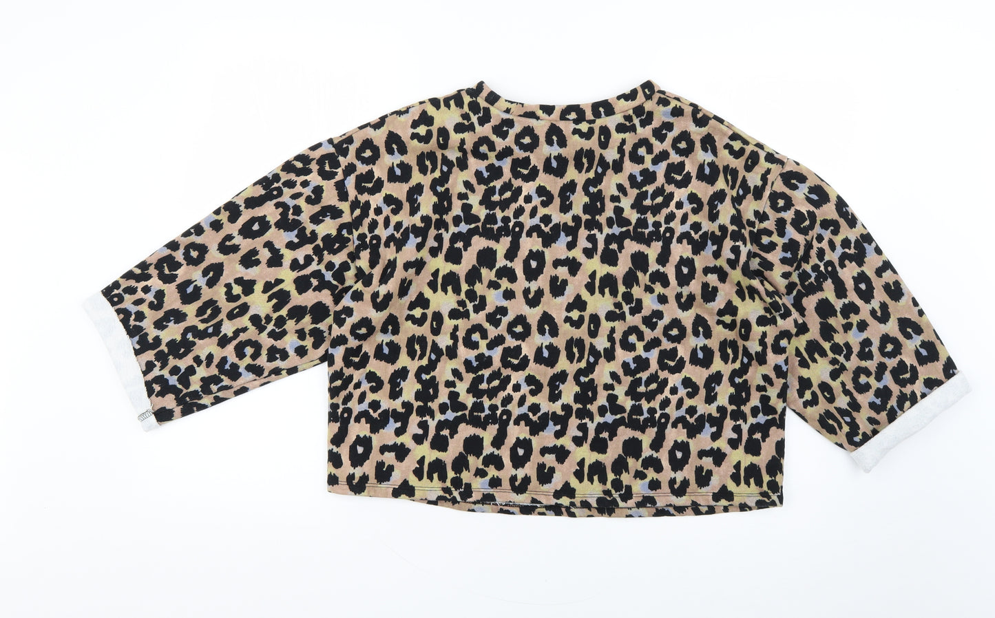 Zara Womens Brown Animal Print  Pullover Jumper Size L