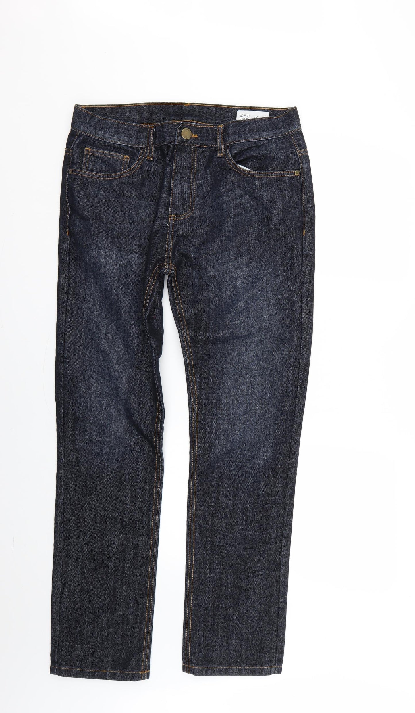 Denim & Co. Mens Blue   Straight Jeans Size 32 L29 in