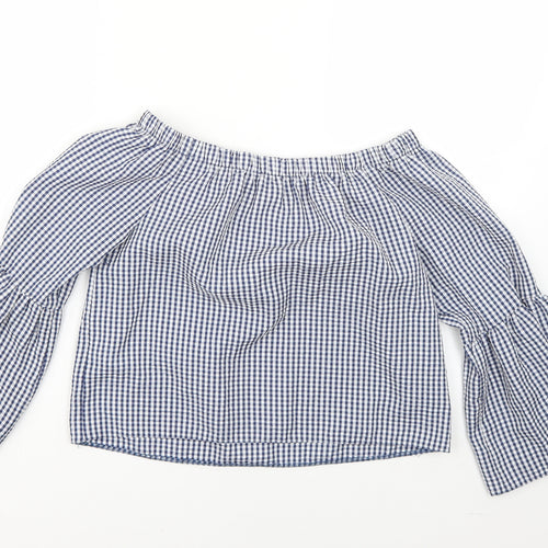 New Look Womens Multicoloured Check  Basic Blouse Size 10