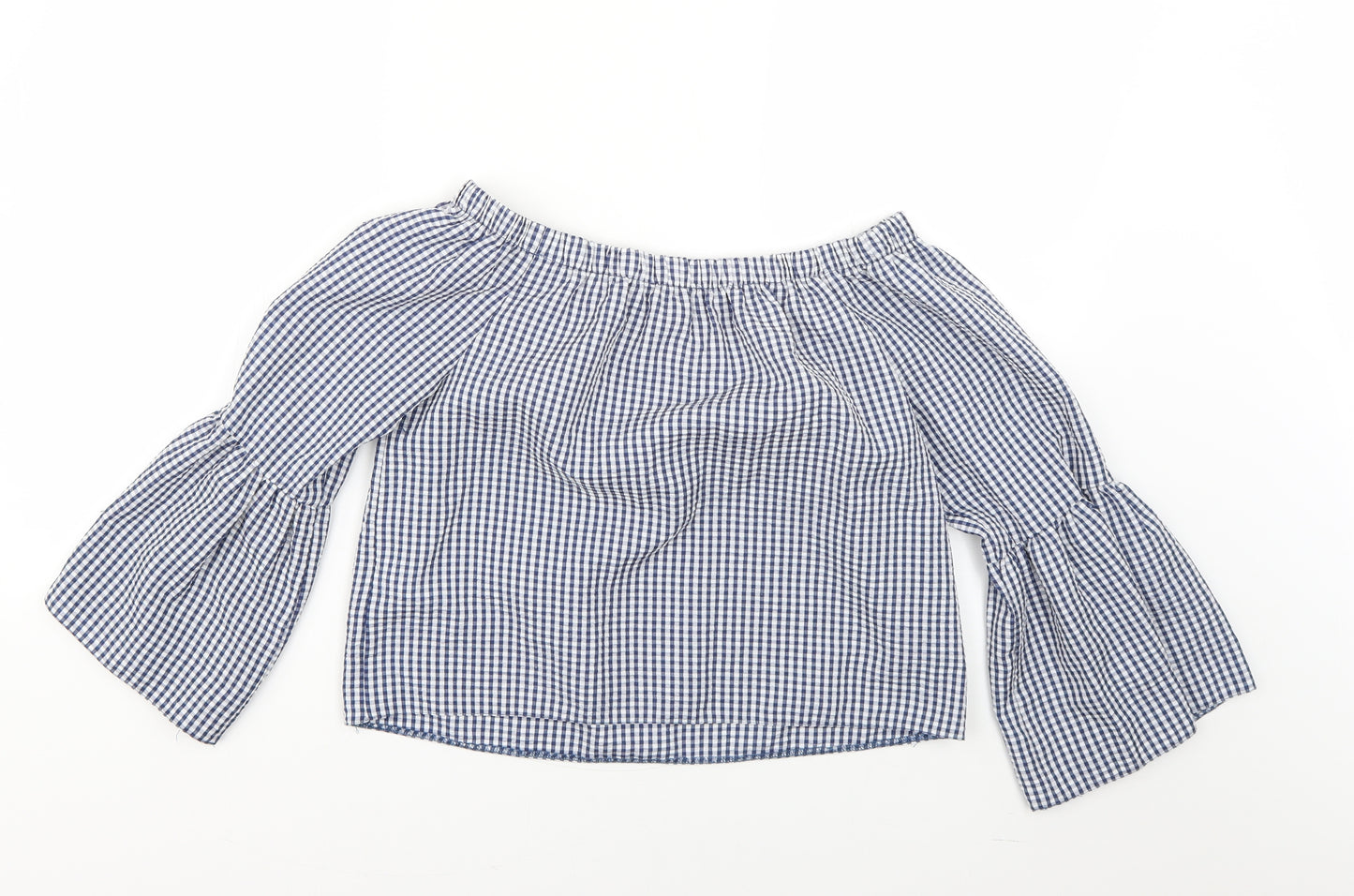 New Look Womens Multicoloured Check  Basic Blouse Size 10