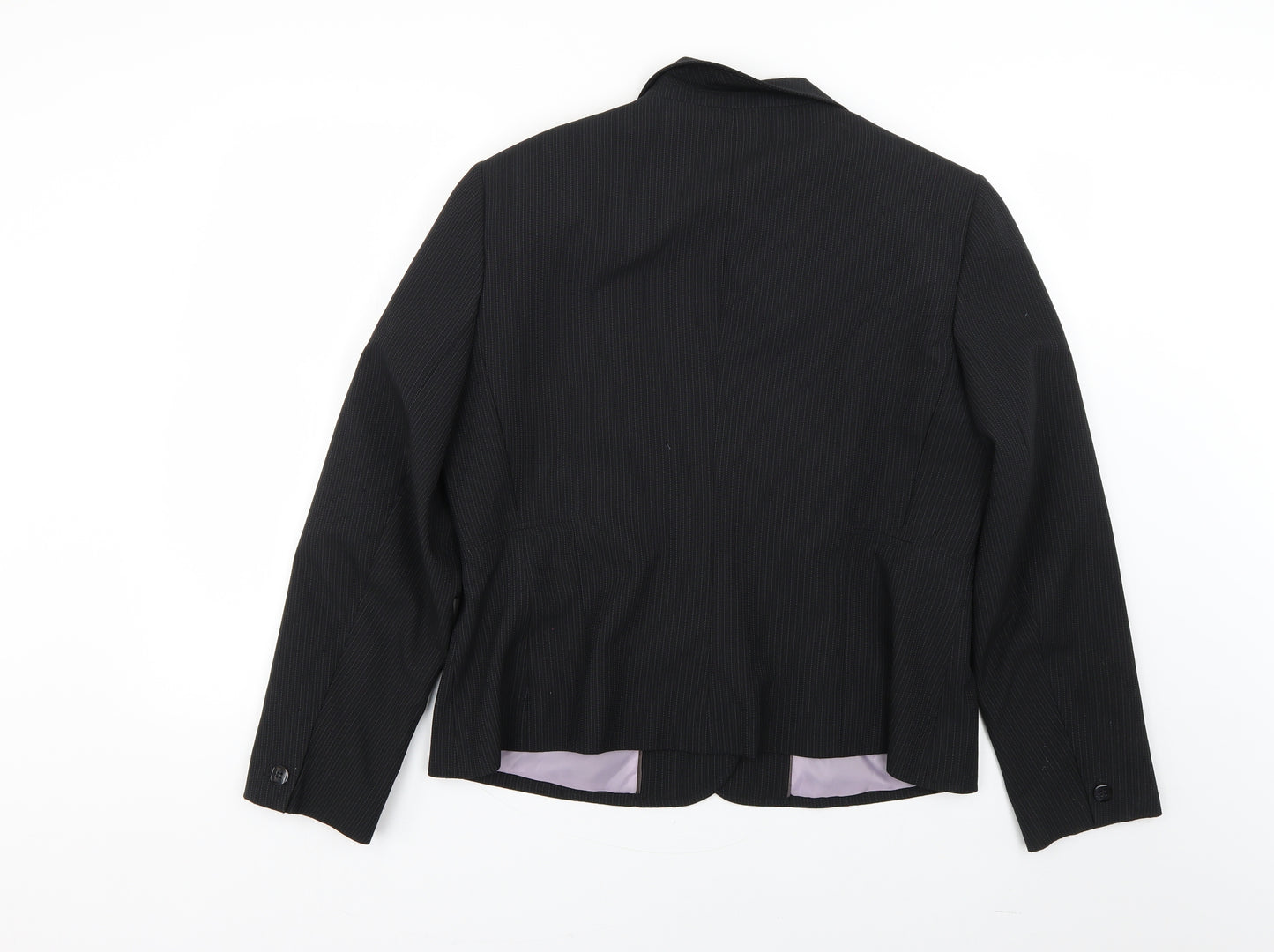 F&F Womens Black Striped  Jacket Blazer Size 18