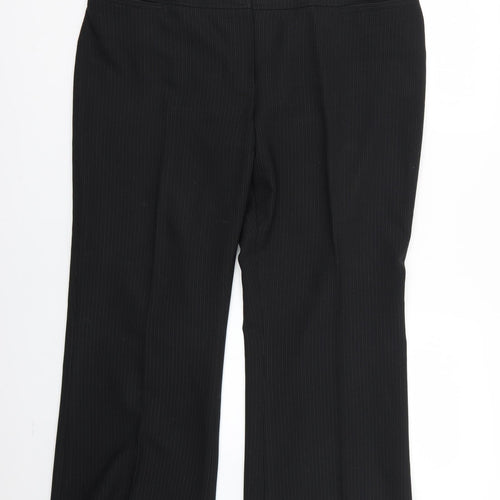 F&F Womens Black Striped  Trousers  Size 18 L25 in