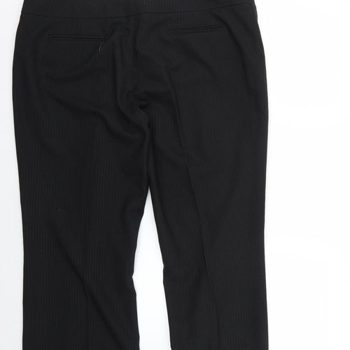 F&F Womens Black Striped  Trousers  Size 18 L25 in