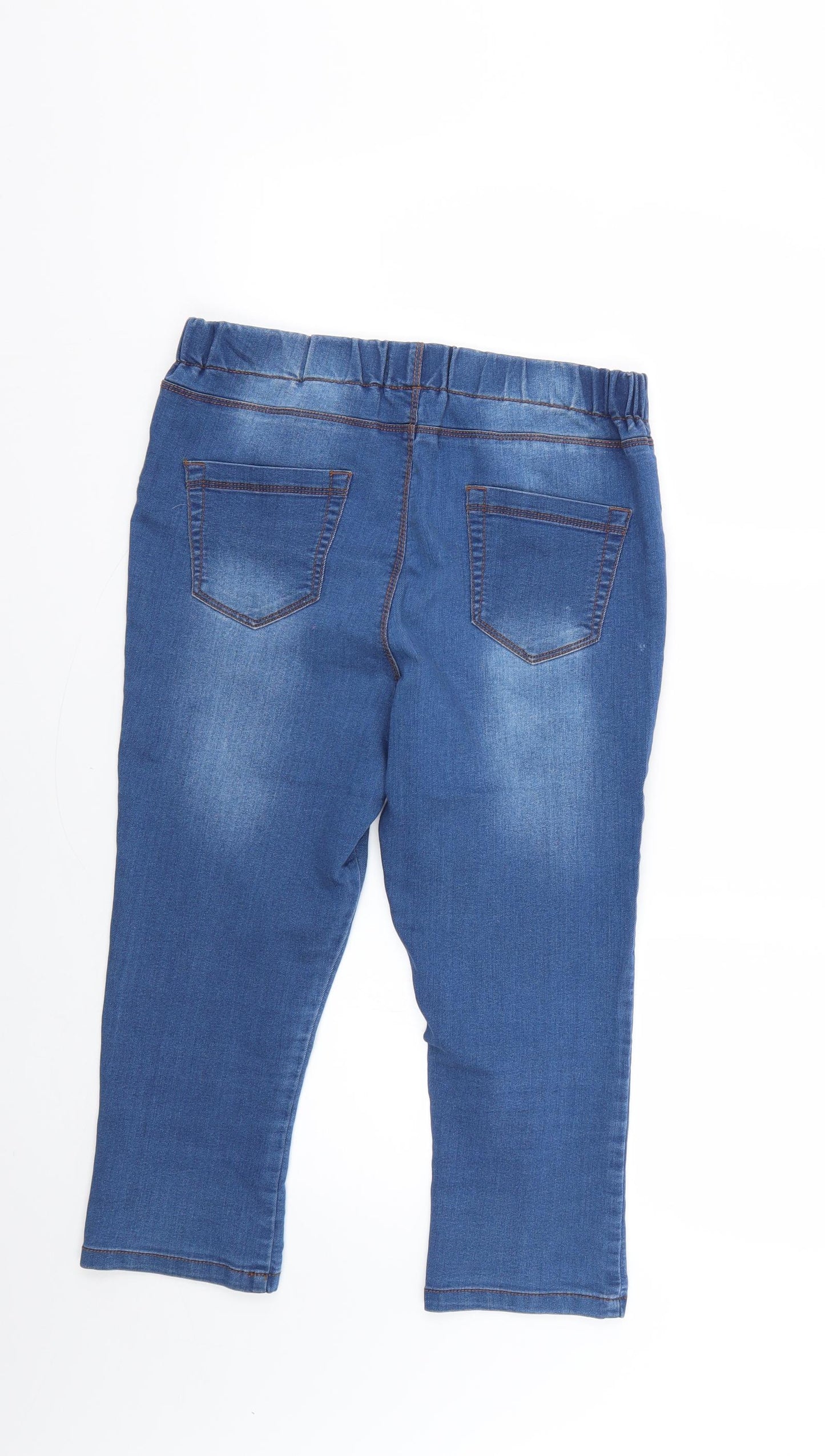 Preworn Womens Blue   Cropped Jeans Size 12
