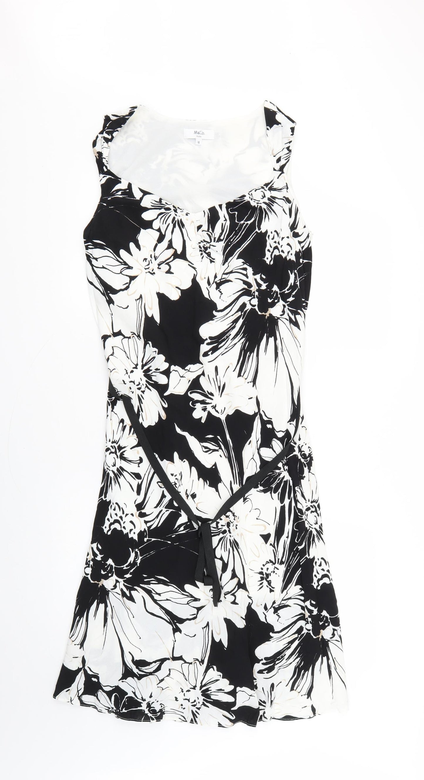 M&Co Womens Multicoloured Floral  Fit & Flare  Size 16