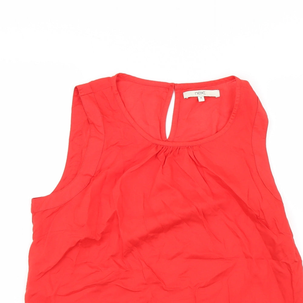 NEXT Womens Red   Basic Blouse Size 14