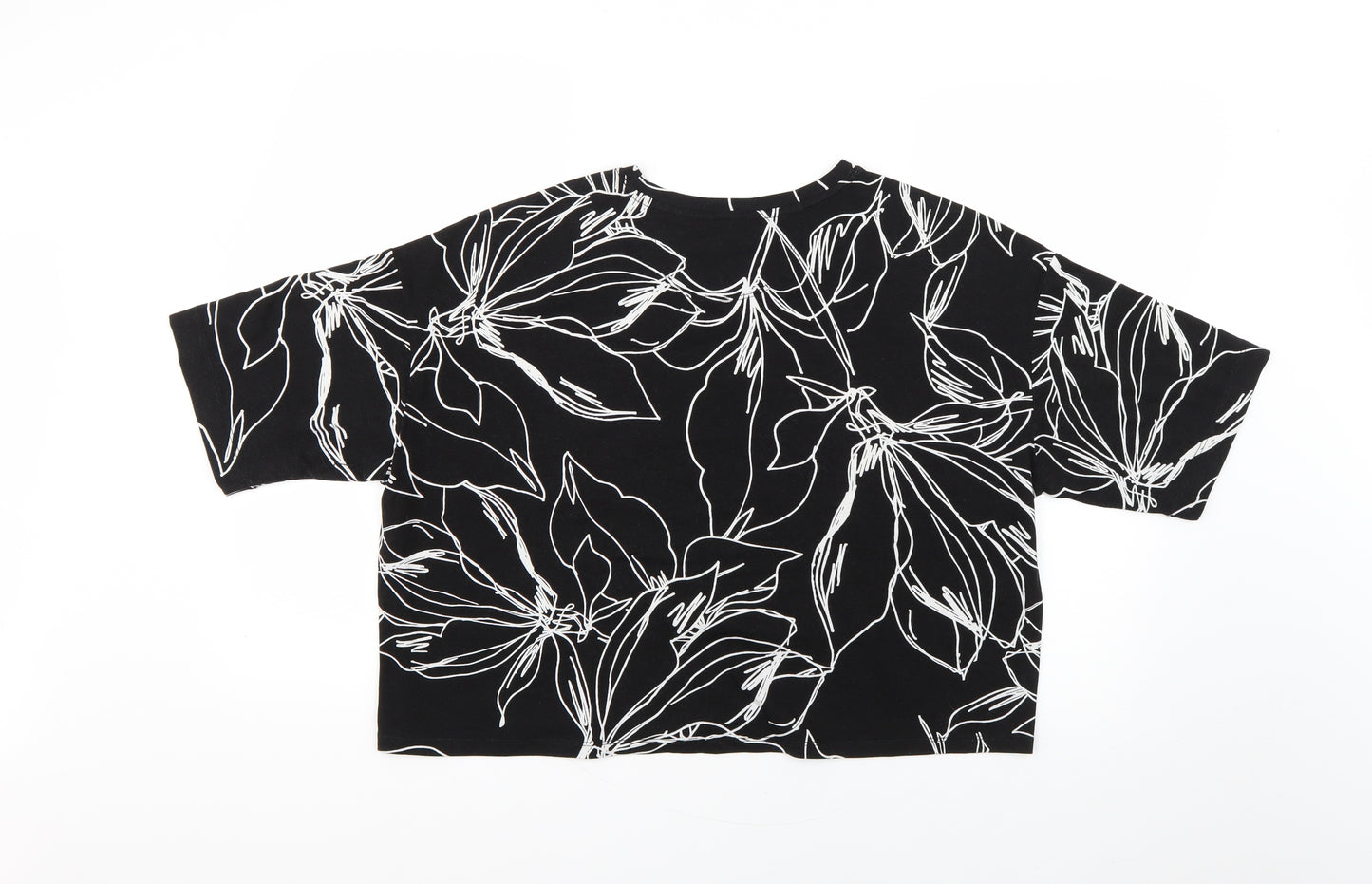 DKNY Womens Multicoloured Geometric  Basic T-Shirt Size S