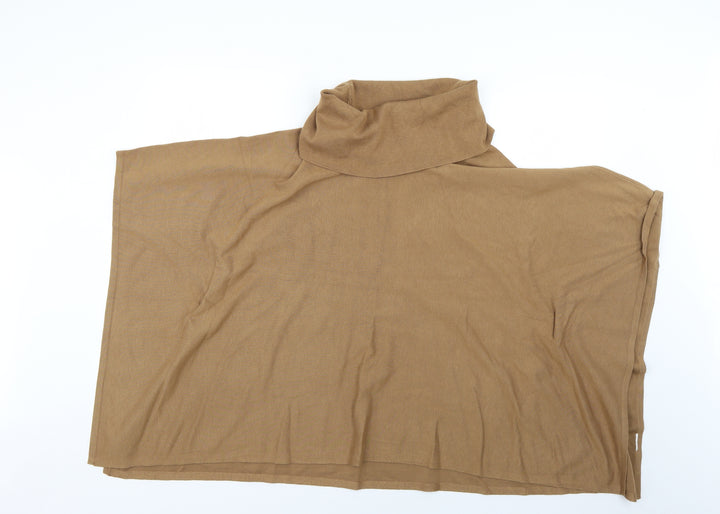 Charter Club Womens Brown Overcoat Poncho Size S