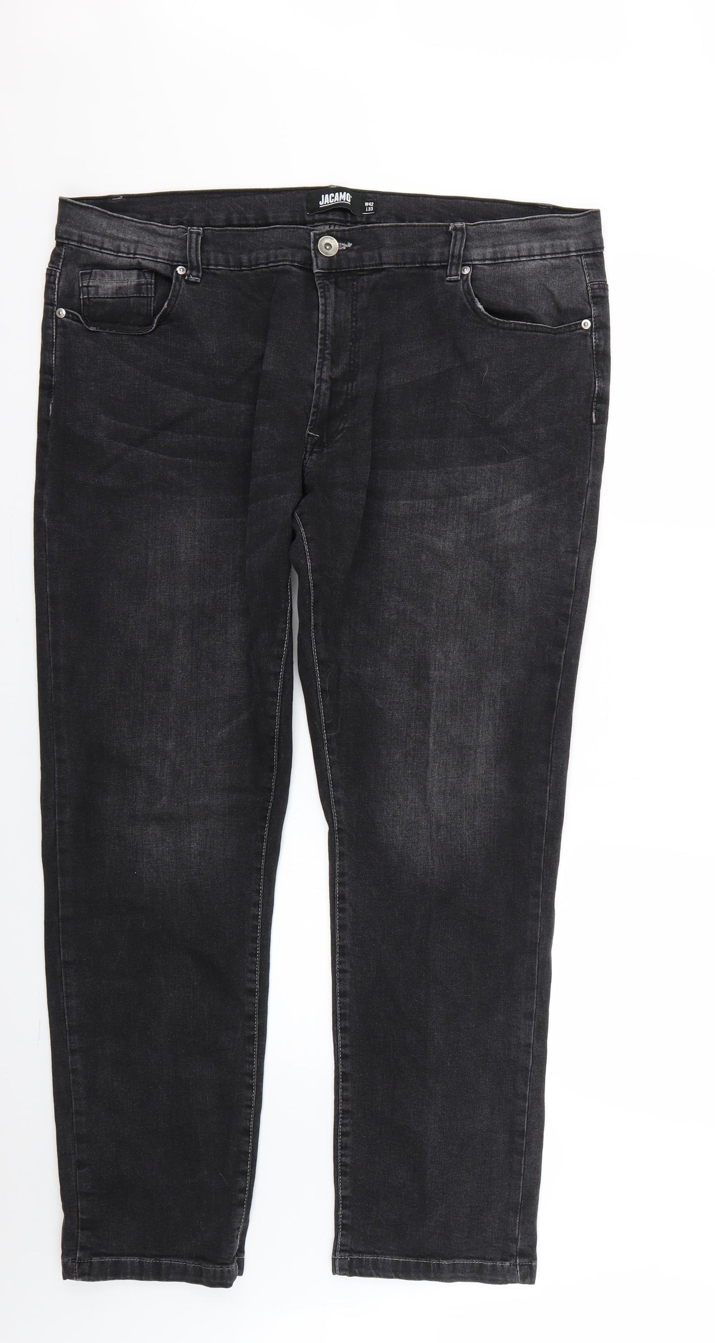 Jacamo Mens Black   Straight Jeans Size 42 L30 in