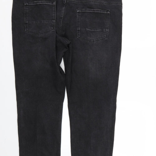 Jacamo Mens Black   Straight Jeans Size 42 L30 in