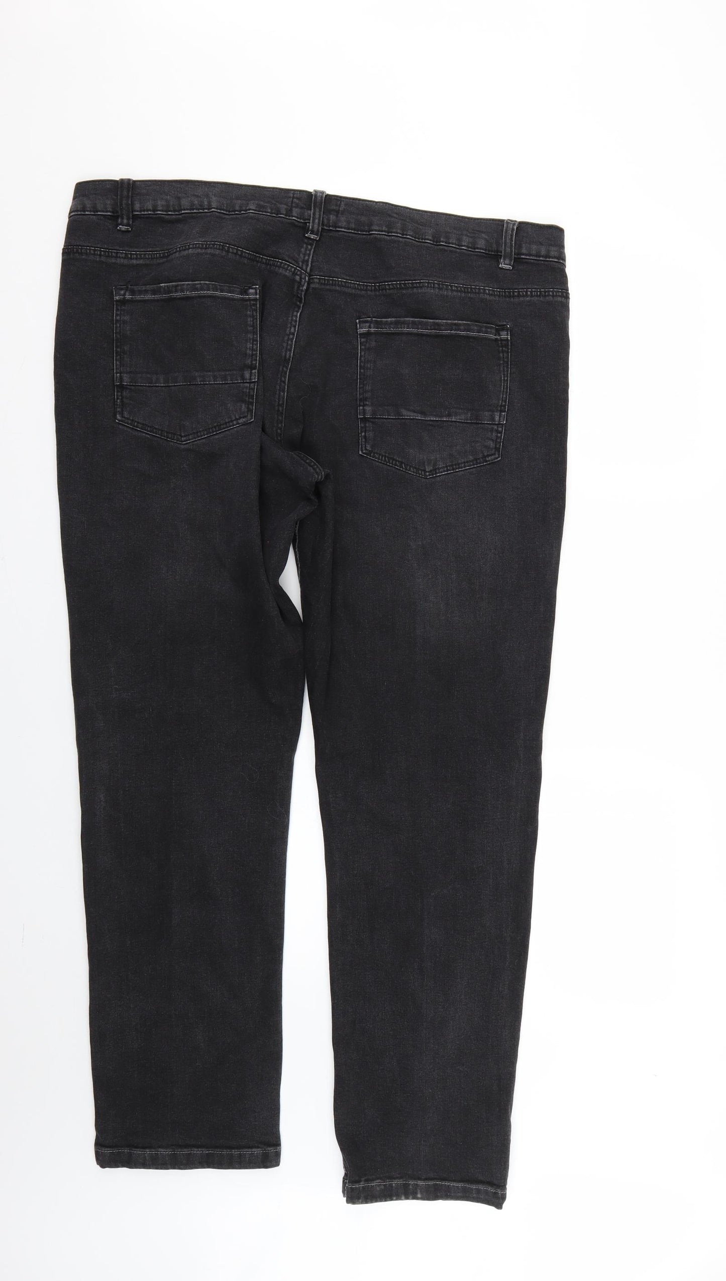 Jacamo Mens Black   Straight Jeans Size 42 L30 in