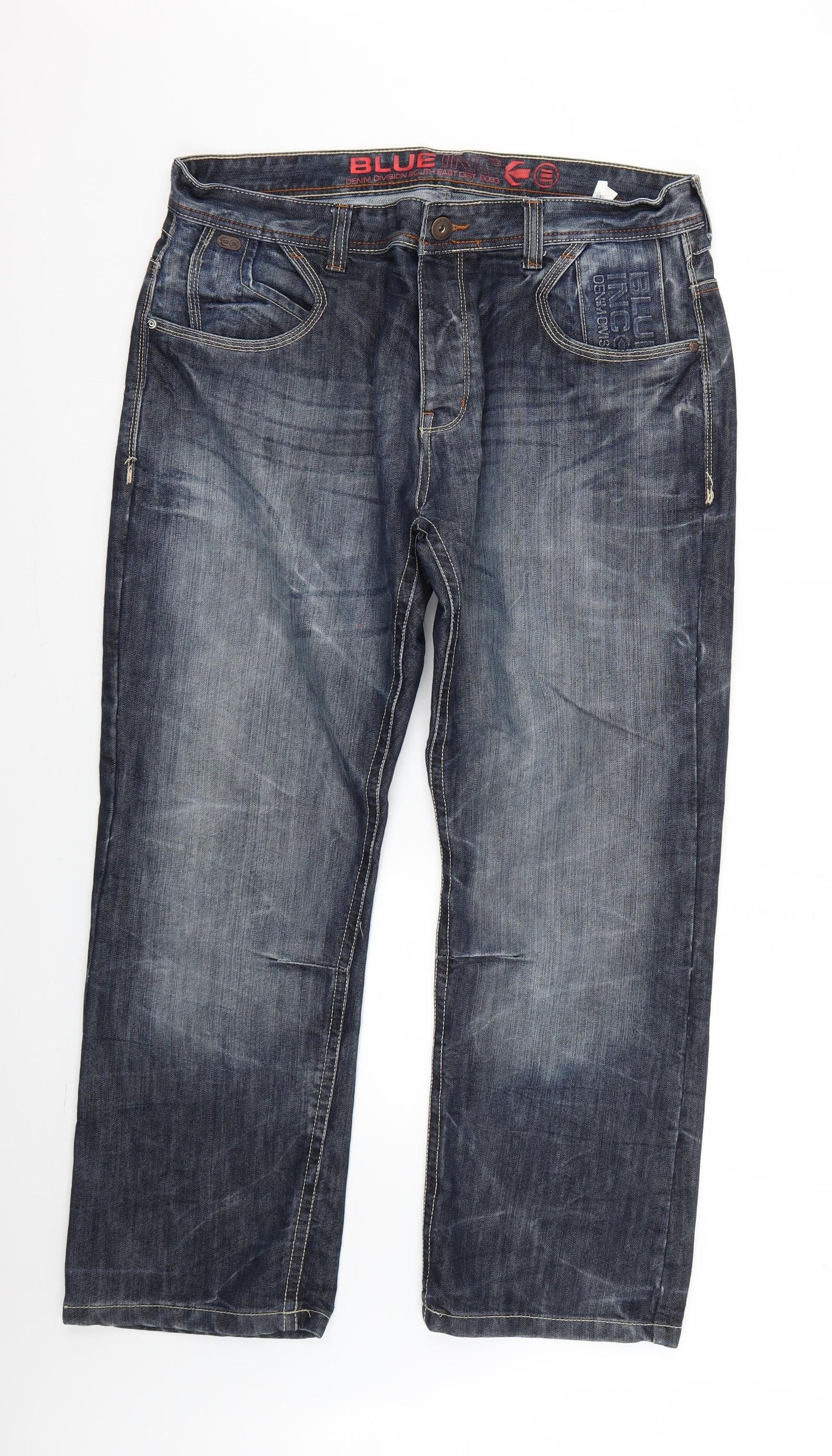 Blue Inc Mens Blue   Straight Jeans Size 38 L27 in