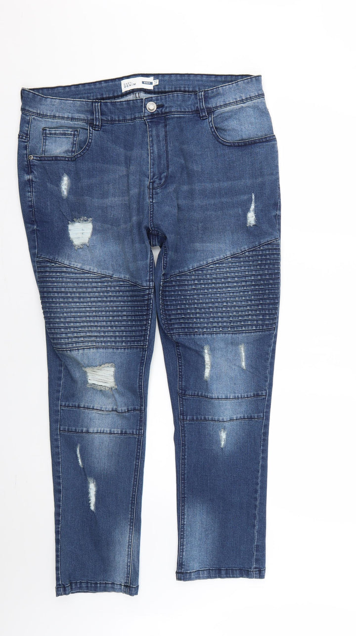Easy Womens Blue Straight Jeans Size 38 L27 in