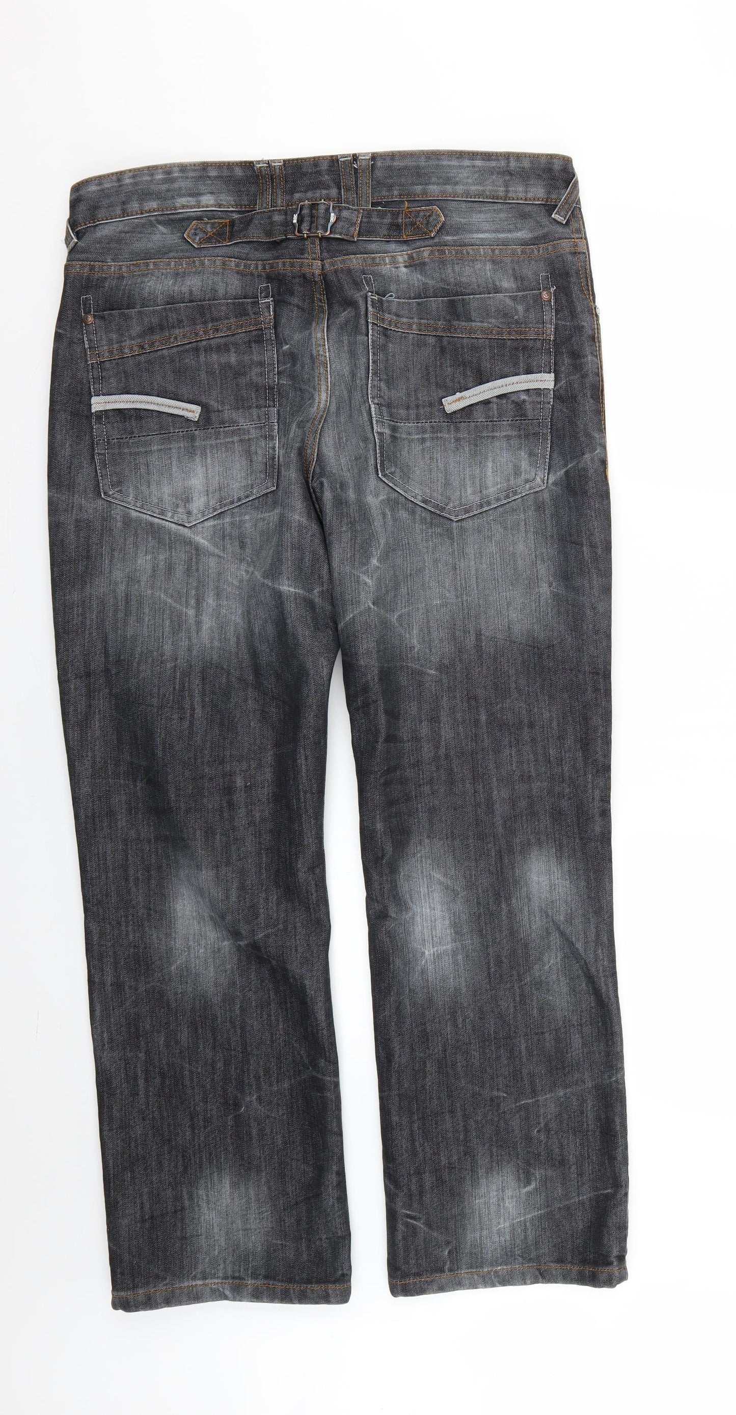Blue Inc Mens Grey   Straight Jeans Size 36 L29 in