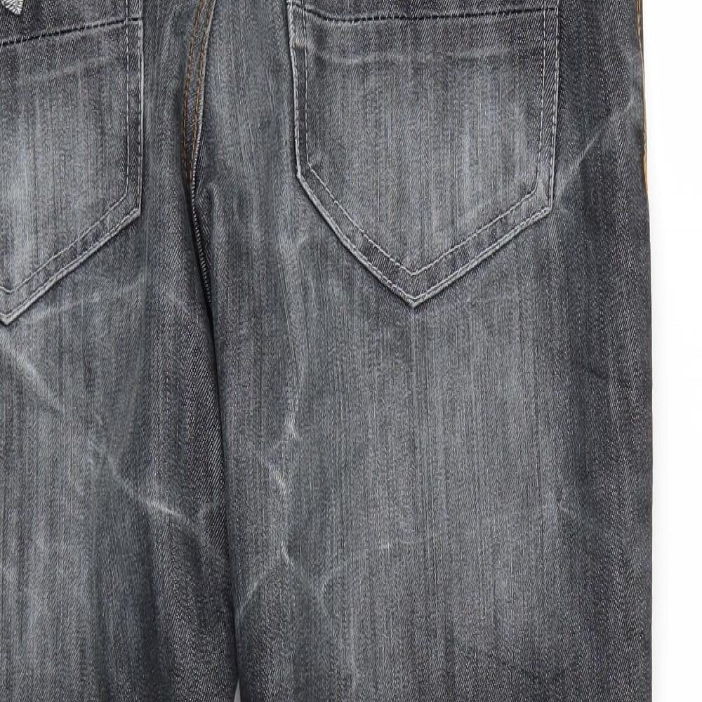 Blue Inc Mens Grey   Straight Jeans Size 36 L29 in