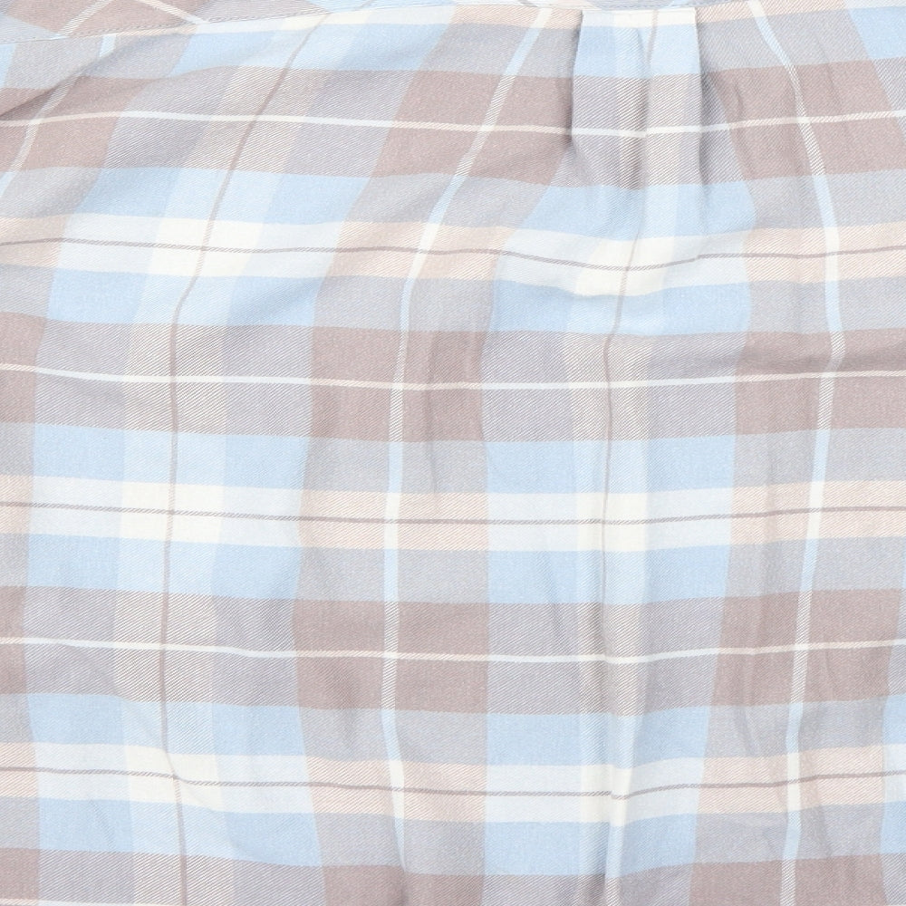Marks and Spencer Womens Multicoloured Check  Basic Button-Up Size 24