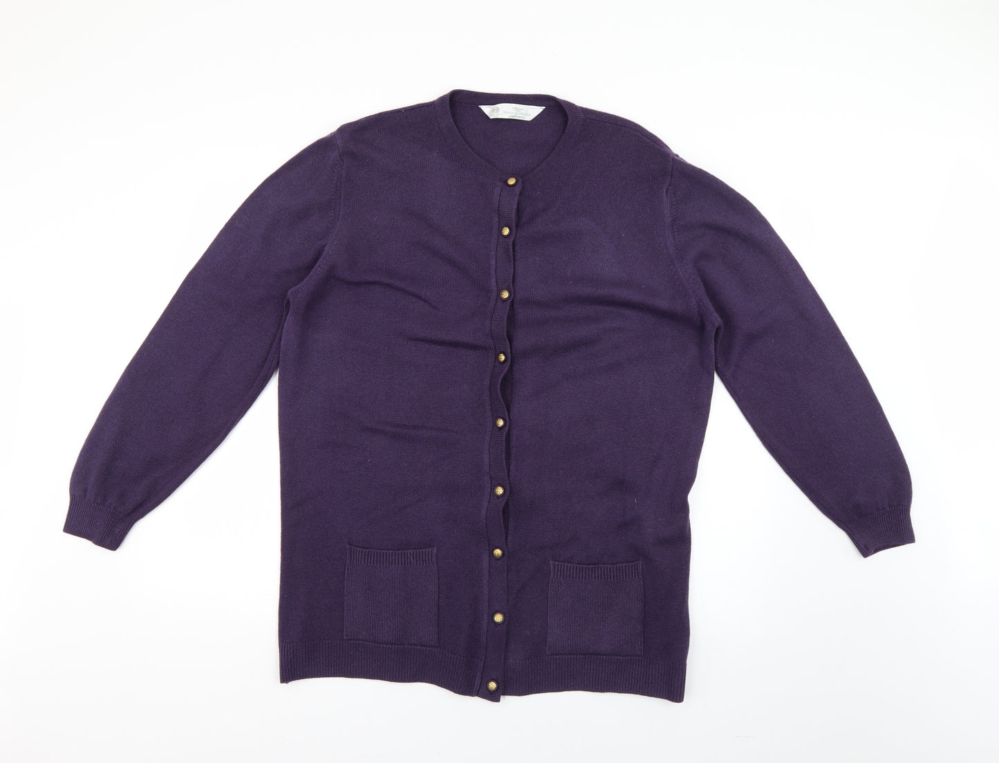 Marks and Spencer Womens Purple   Cardigan Jumper Size 18