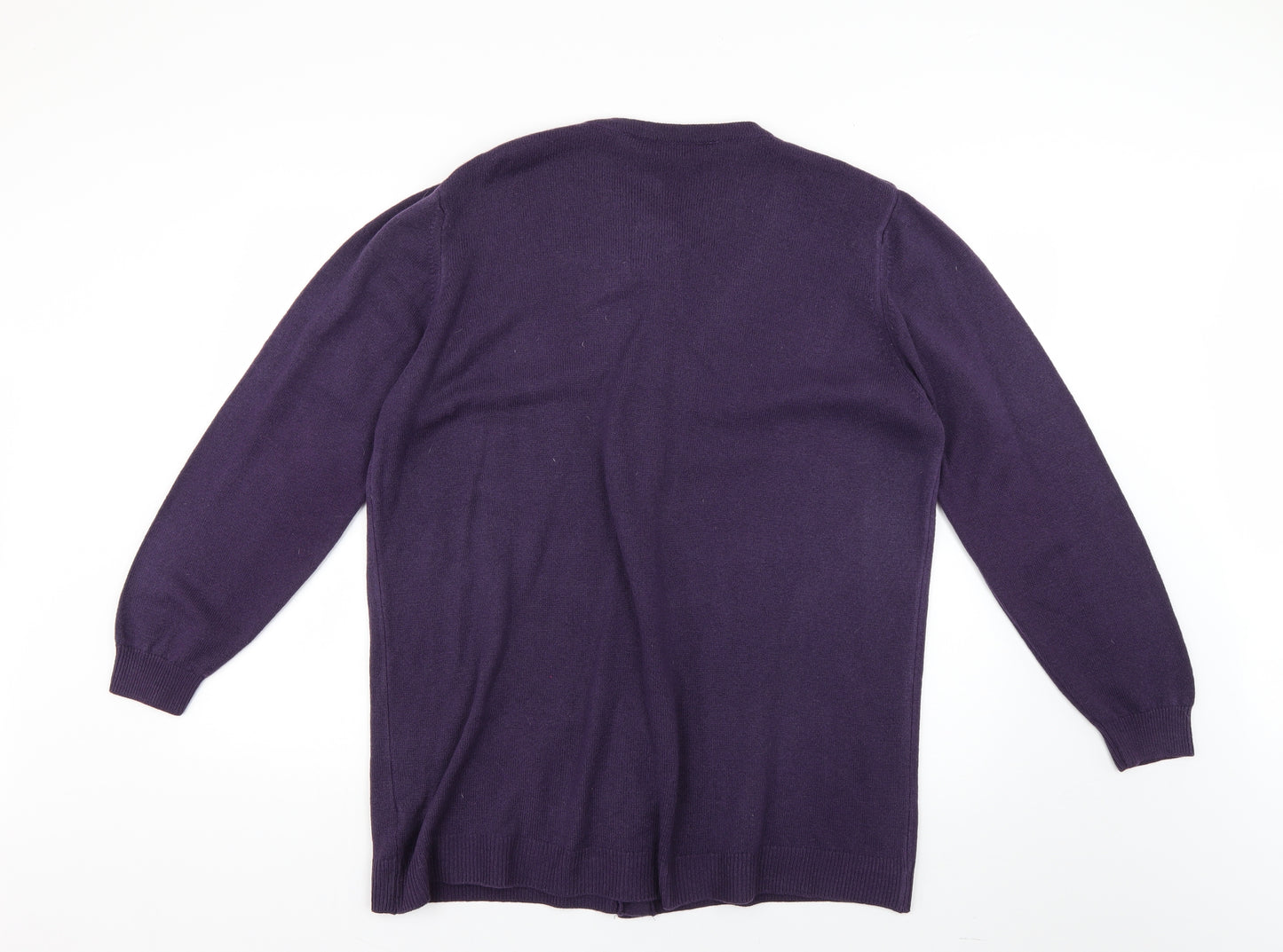 Marks and Spencer Womens Purple   Cardigan Jumper Size 18